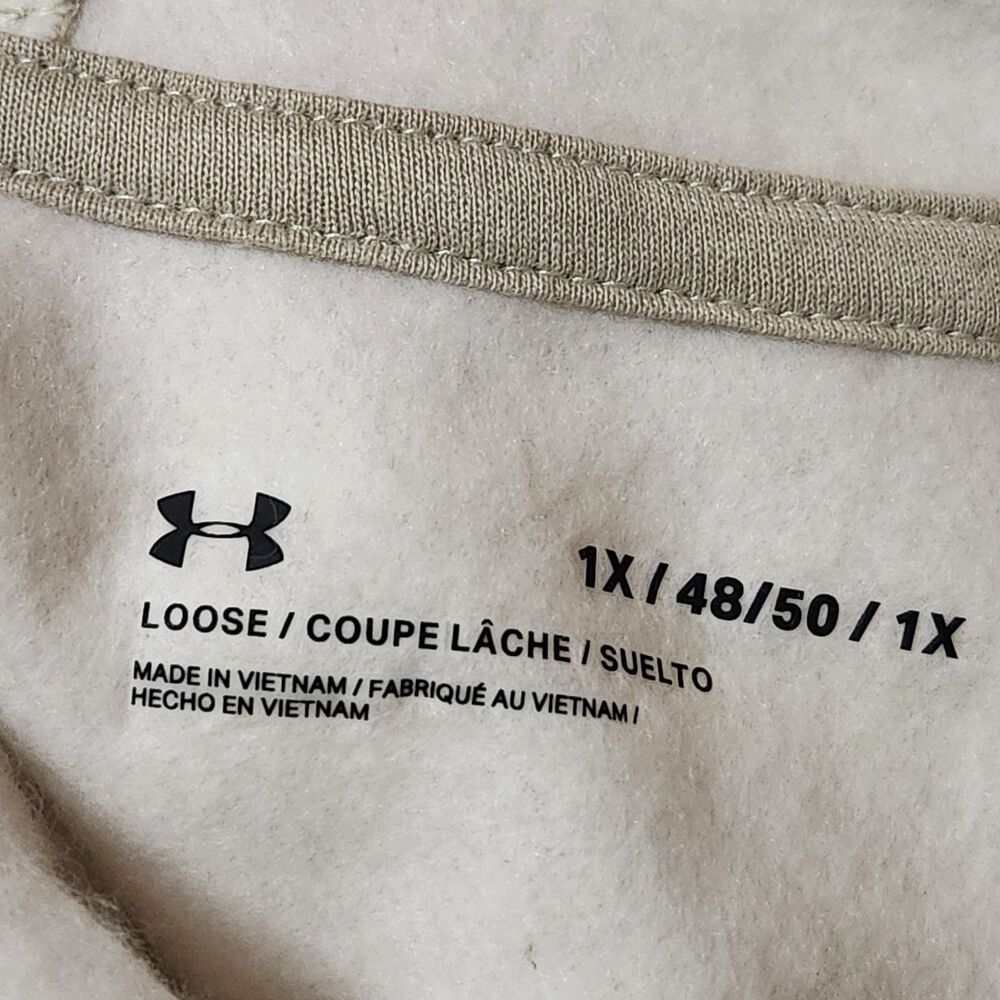 Under Armour Loose Fit Pullover Hoodie Women’s 1X Natural Oatmeal Heather - Picture 5 of 5